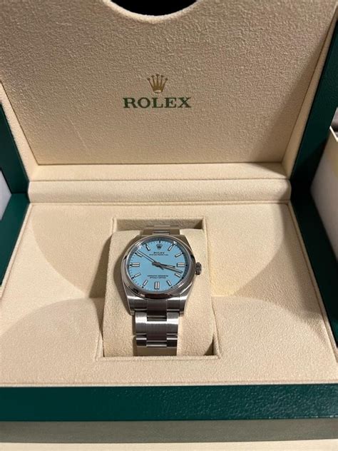 rolex op 36mm blue|rolex op 36 turquoise.